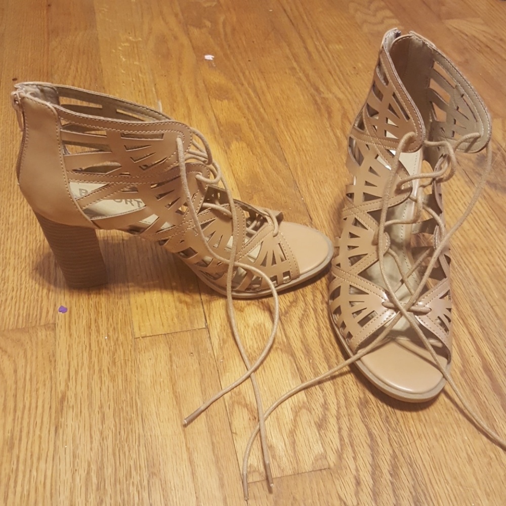Report lace up high heel sandal